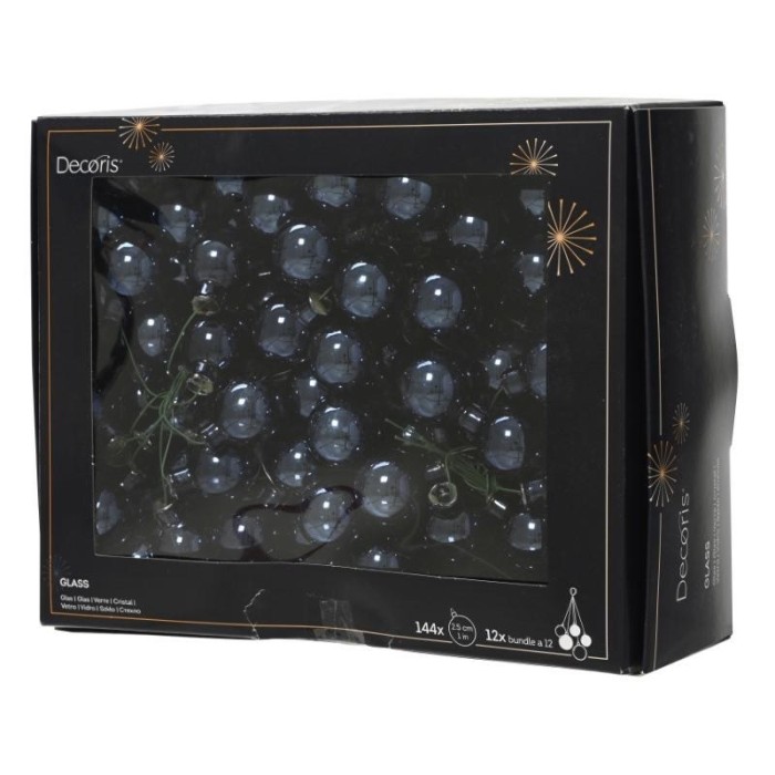 BOX 144 MINI SFERE VETRO D2.5